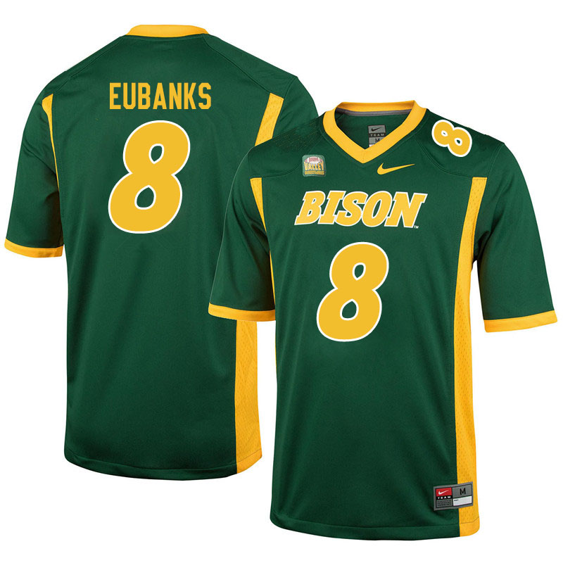 Men #8 Courtney Eubanks North Dakota State Bison College Football Jerseys Sale-Green